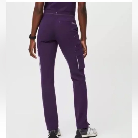 Figs Scrub Pants  Purple Jam Soeng Double Utility Size XXSP - Picture 2 of 11